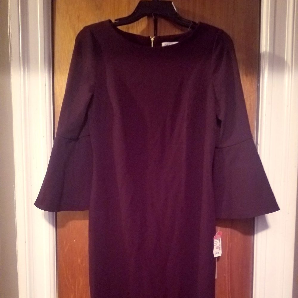 Calvin Klein Bell Sleeve Sheath Dress